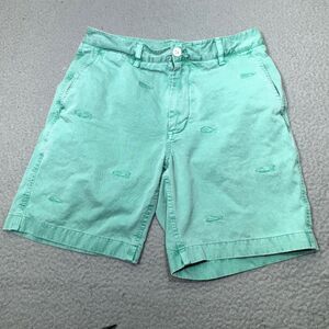 Vineyard Vines‎ Shorts Men 30x7.5 Green Saltwash Island Chinos Golf Beach Fish